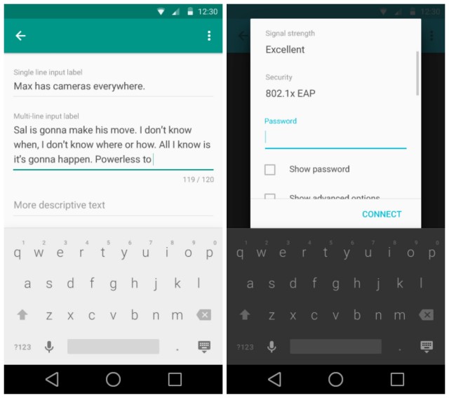 Android L Google Keyboard Material