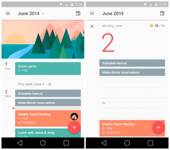 Android L Material Calendar