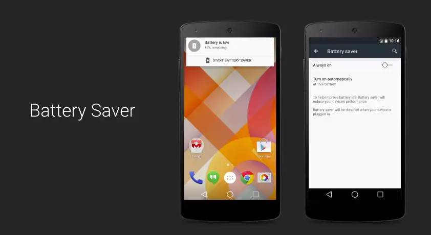 Android L battery saver