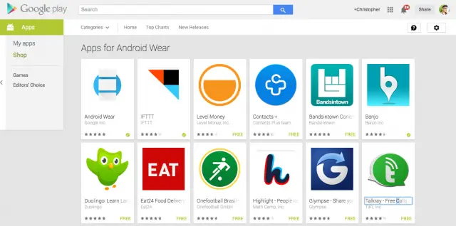 Apps for Android Wear Google Play