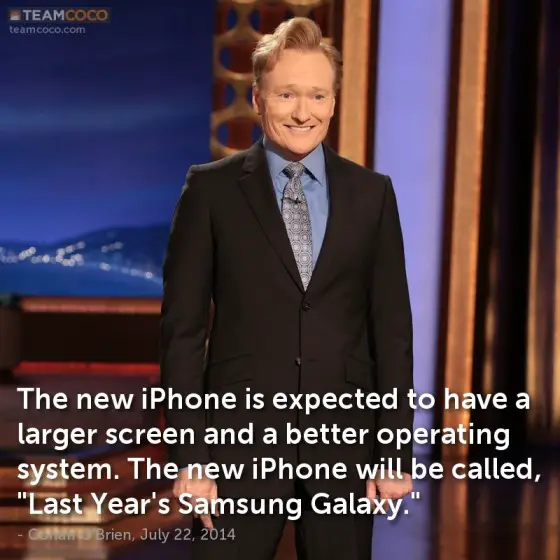 Conan Obrien iPhone Galaxy joke