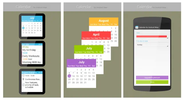 android wear calendar stitched