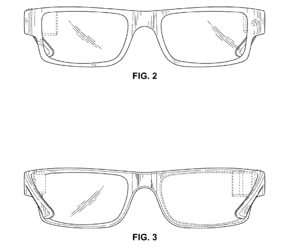Google Glass Patent new front back