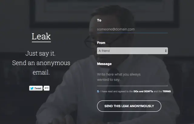 Leak anonymous email