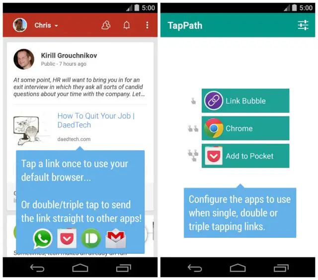 TapPath for Android screenshots