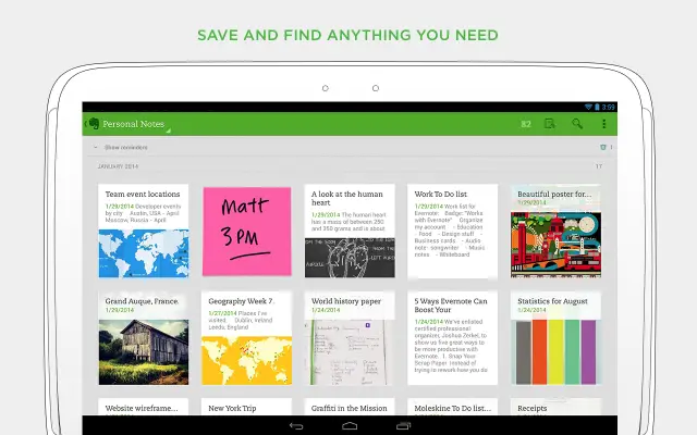 evernote for students class