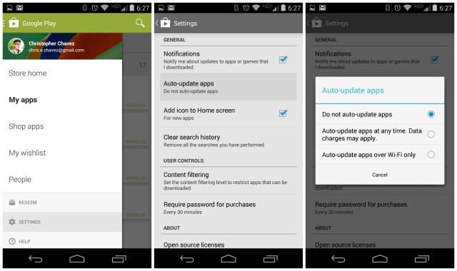 Moto X first Google Play screenshots
