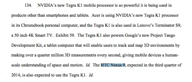 NVIDIA PDF Legal Doc HTC Nexus 9