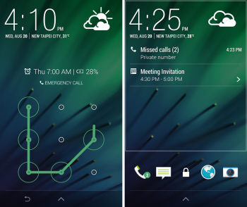 htc lock screen