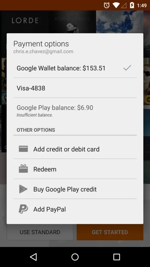 google play app payment