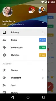 All new Gmail phone interface