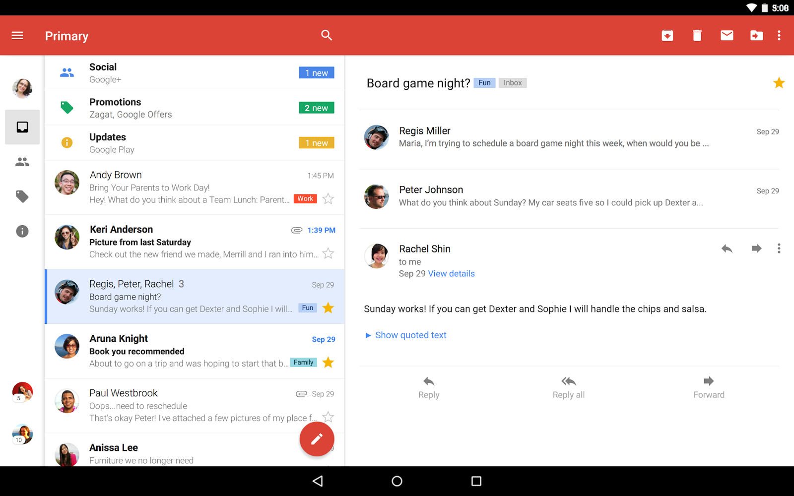 All New Gmail Tablet Interface 