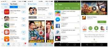 iOS App Store get update vs Google Play