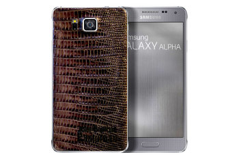 Samsung Galaxy Alpha mochagray leather