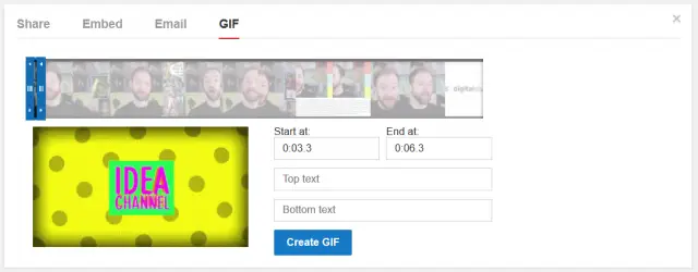youtube gif button