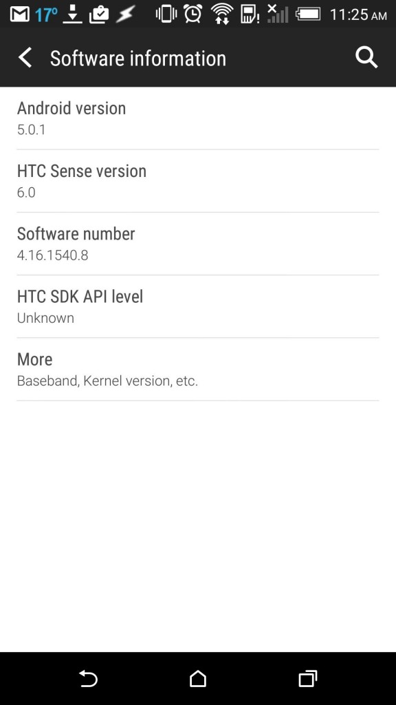 HTC One M8 Developer Edition Android 5.0 Lollipop