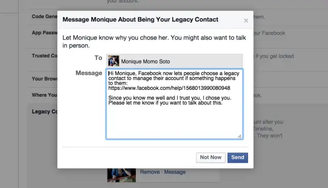 Facebook Legacy Contact 2