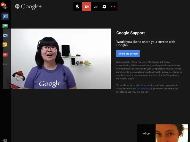 Google Helpouts Live Support Hangouts