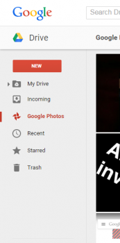 Google Photos tab Drive