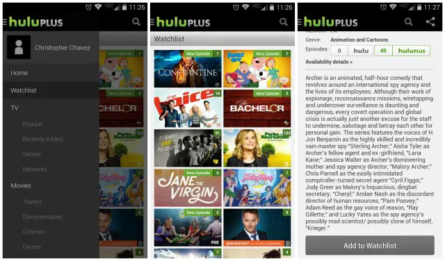 Hulu Watchlist for Android