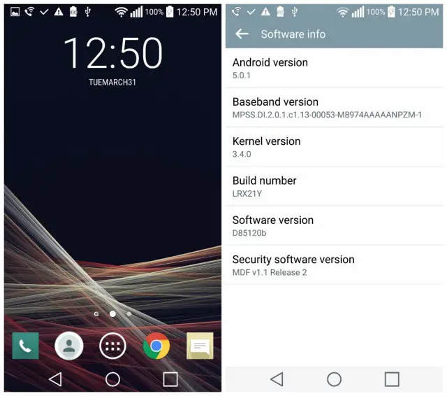 LG G3 Lollipop Android 5.0.1 update