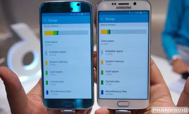 Samsung Galaxy S6 Edge System Memory DSC08632