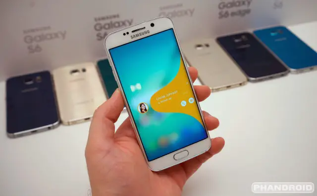 Samsung Galaxy S6 Edge screen settings DSC08583