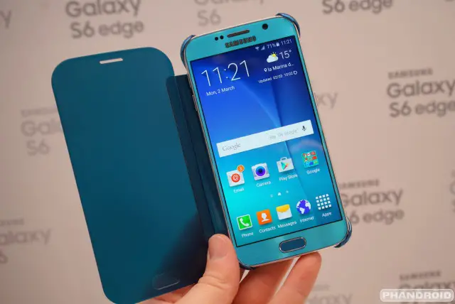 Samsung Galaxy S6 flip case open DSC08607