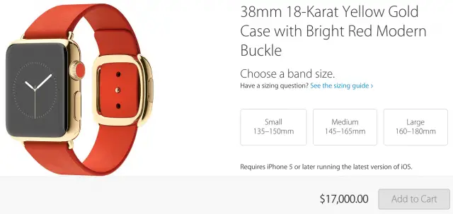 apple watch ridiculous price