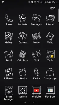Samsung Galaxy S6 black theme