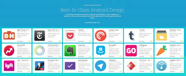Google Material Design app picks
