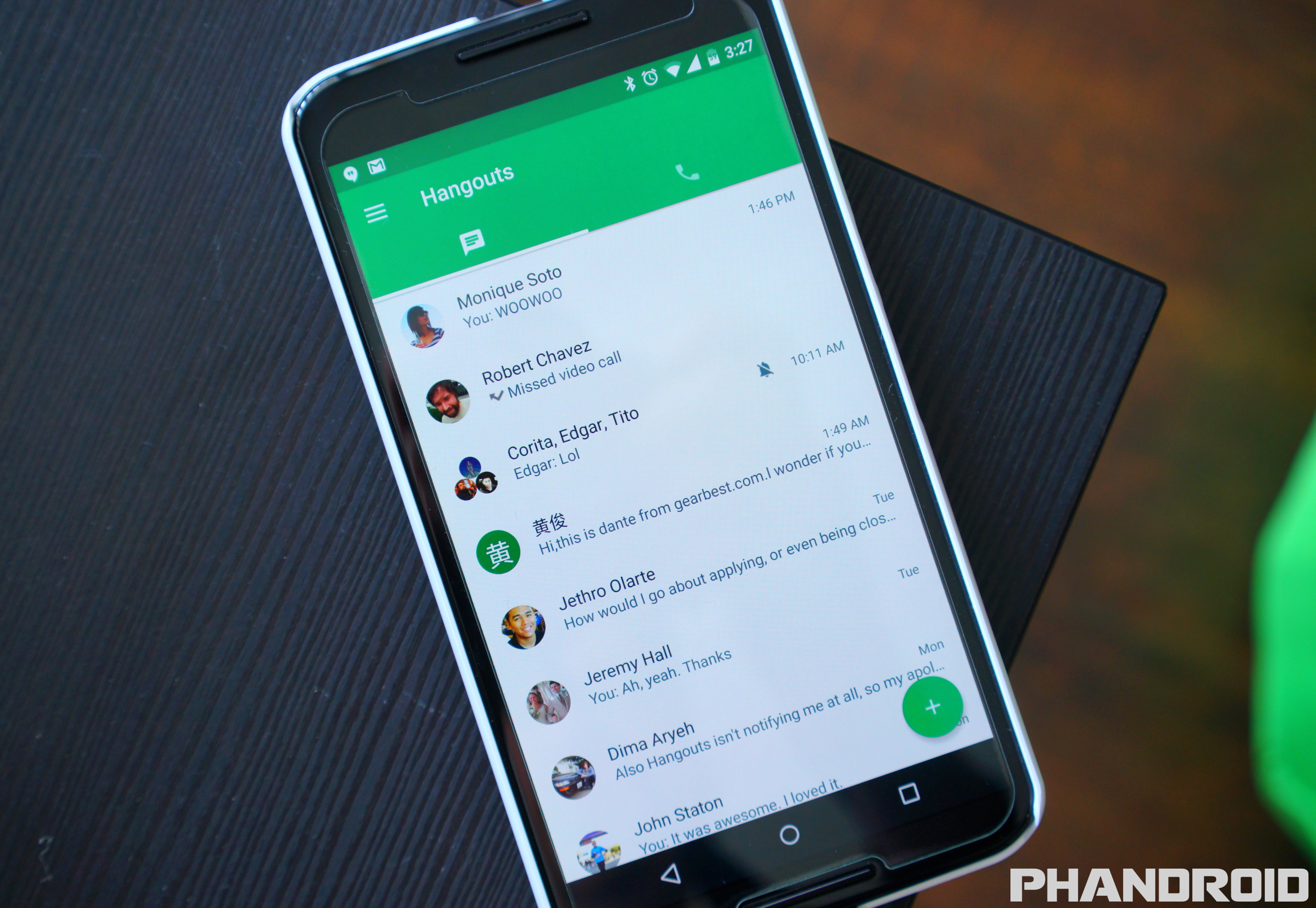 Google hangouts sale android wear