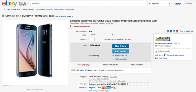 Samsung Galaxy S6 deals