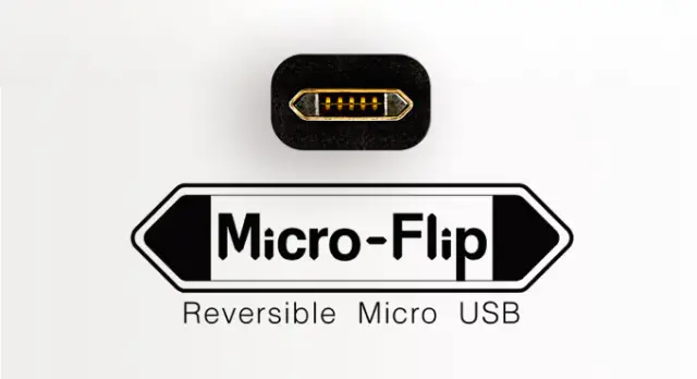 Micro-Flip reversible micro USB