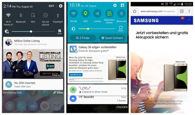 Samsung Push Service notification ads