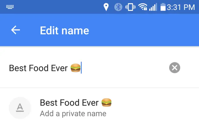 google maps custom names