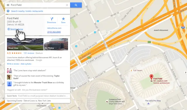 google maps send to device