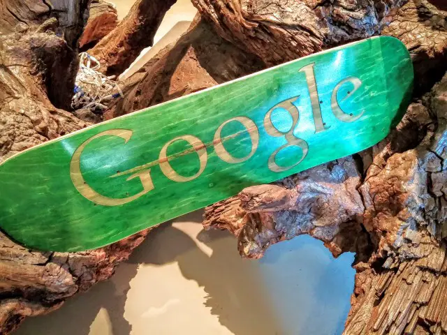 Google logo skateboard
