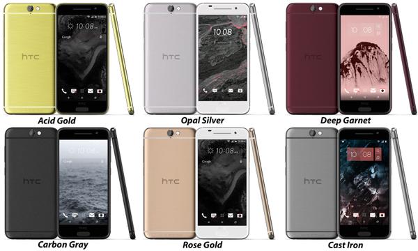 HTC One A9 Aero press renders colors