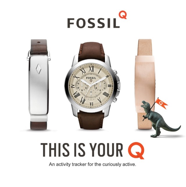 Introducing: Fossil Q. The connected accessory that fits your style, tracks your steps, and keeps you curious. With two types of connected watches (both display and non-display) and two styles of connected bracelets (one for men and one for women), there&apos;s something for everyone. Fashion meets function in stores October 25. (PRNewsFoto/Fossil)