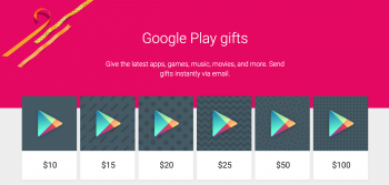 Google Play gifts