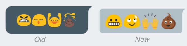 Android emoji old vs new