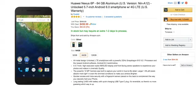 Nexus 6P Amazon