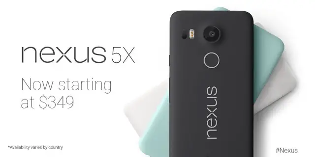 Nexus 5X new price 350