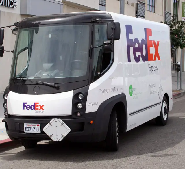 FedEx electric truck van