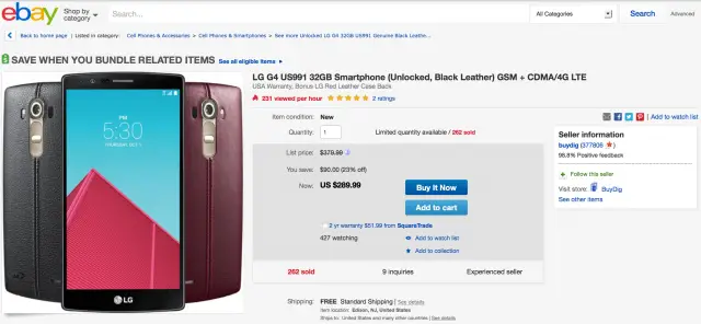 LG G4 ebay deal