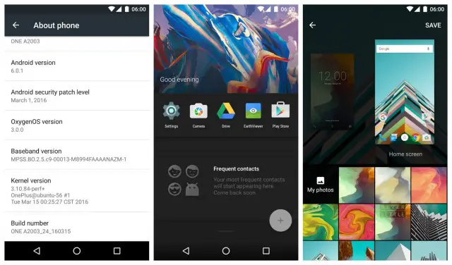 OnePlus 2 Android 6.0.1 Marshmallow OxygenOS 3.0
