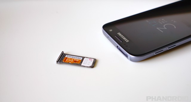 samsung galaxy s7 micro SD card slot