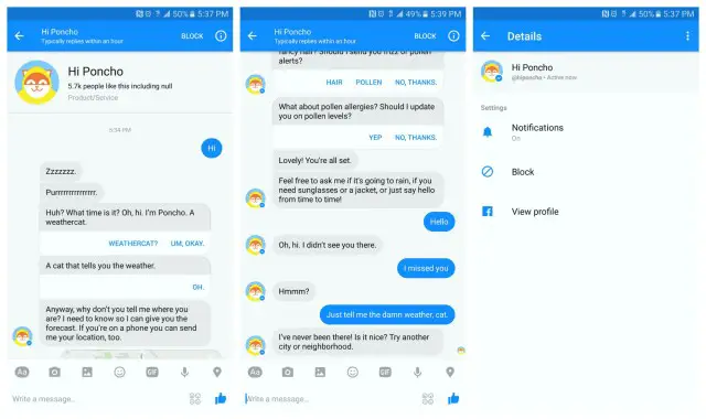 Facebook Bots for Messenger screenshots