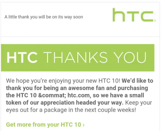 HTC 10 Gift
